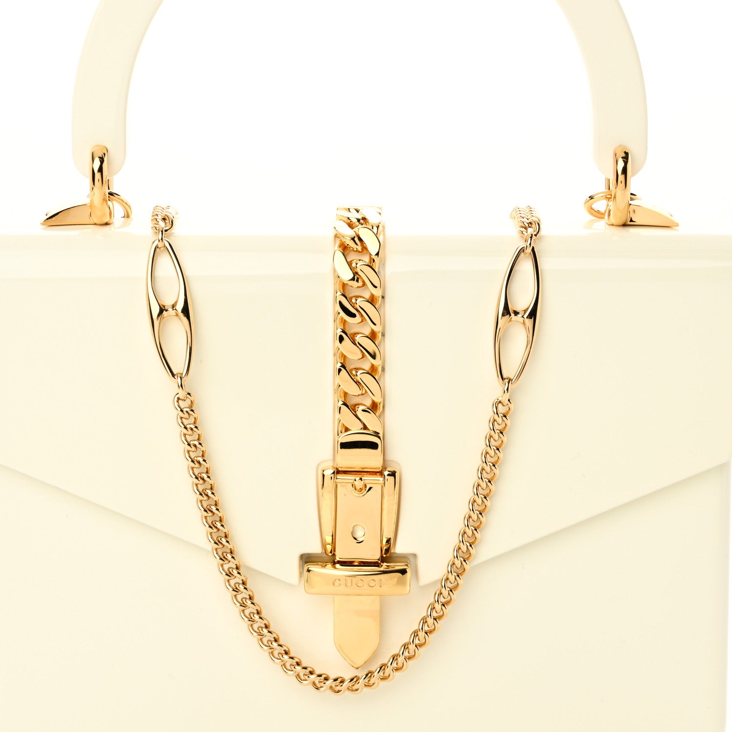 Gucci Plexiglass Mini Sylvie 1969 Top Handle Bag Ivory 8 of 11