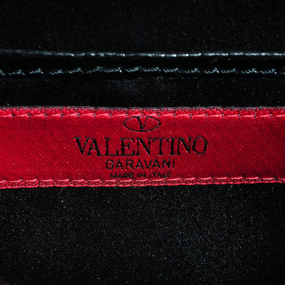 Valentino Garavani Lizard Va Va Voom Crystal Stud Shoulder Bag So Black 6 of 7