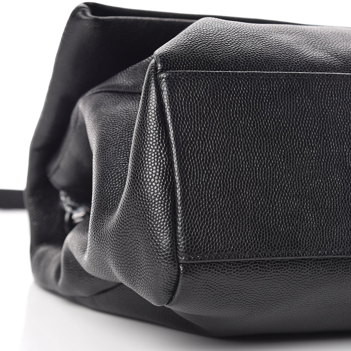 Grain De Poudre Medium West Hollywood Monogram Fold-Over Black