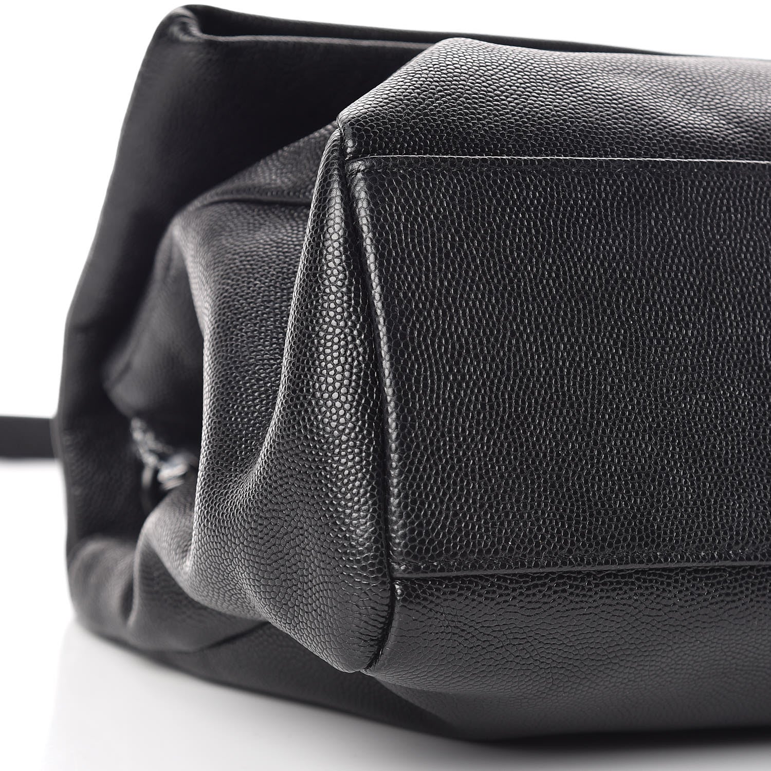 Saint Laurent Grain De Poudre Medium West Hollywood Monogram Fold-Over Black 9 of 11