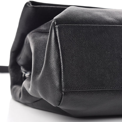 Saint Laurent Grain De Poudre Medium West Hollywood Monogram Fold-Over Black 9 of 11