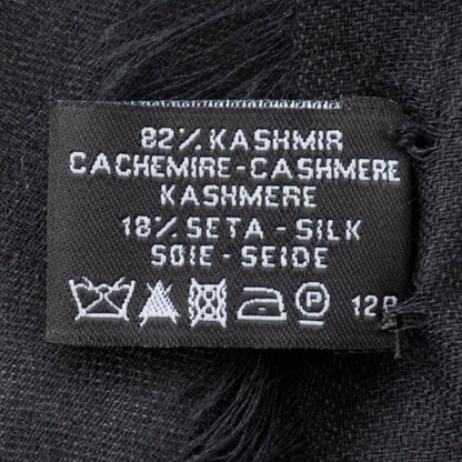 Chanel Cashmere Silk Shawl Black 6 of 9