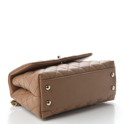 Chanel Caviar Quilted Mini Coco Handle Flap Brown 4 of 10