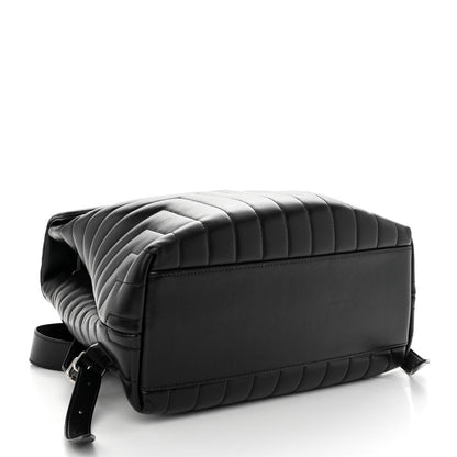 Saint Laurent Calfskin Y Quilted Monogram Medium Loulou Backpack Black 4 of 11