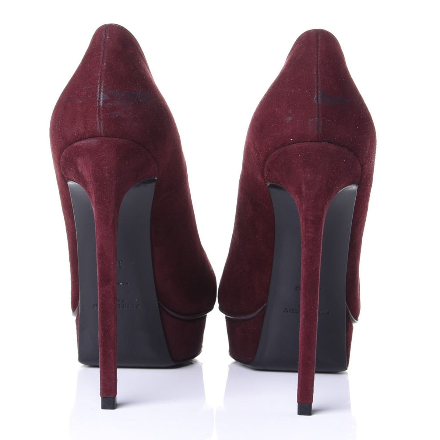 Suede Janis 105 Platform Pumps 38.5 Burgundy