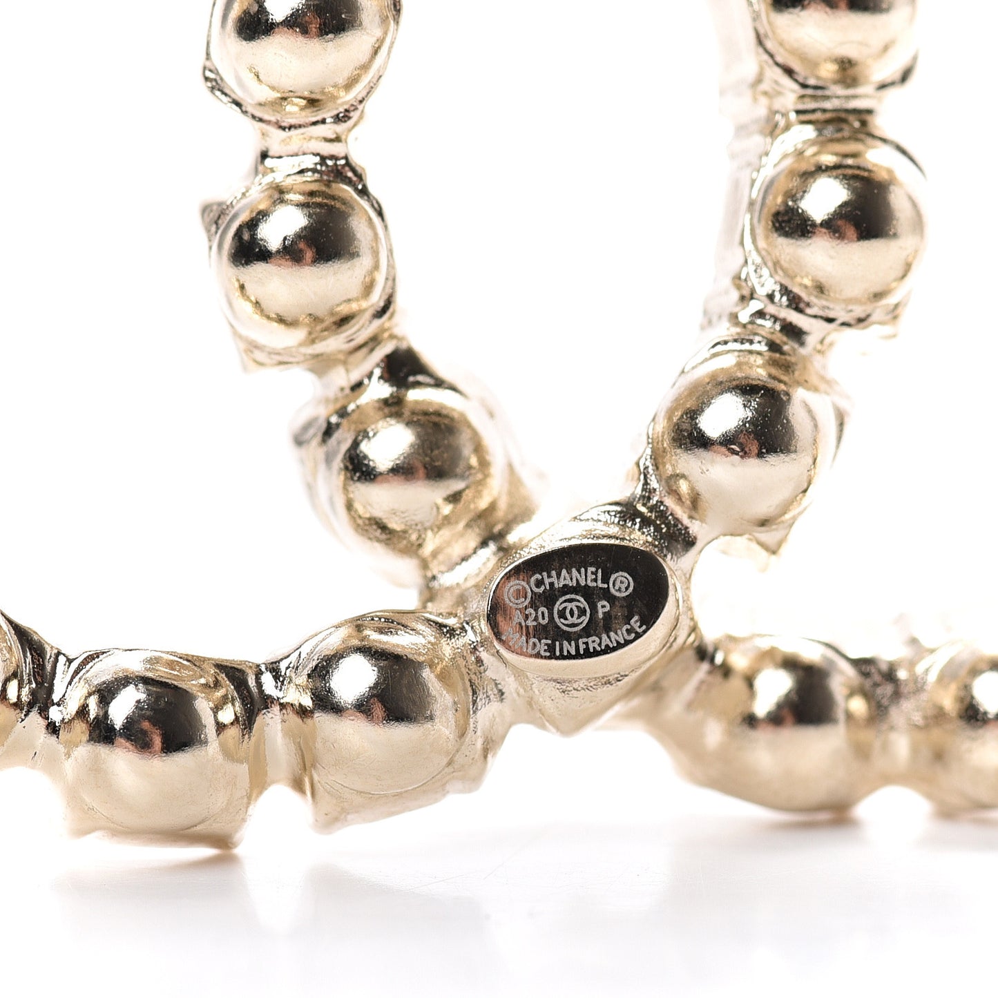 Crystal Coco's Pearls CC Brooch Gold