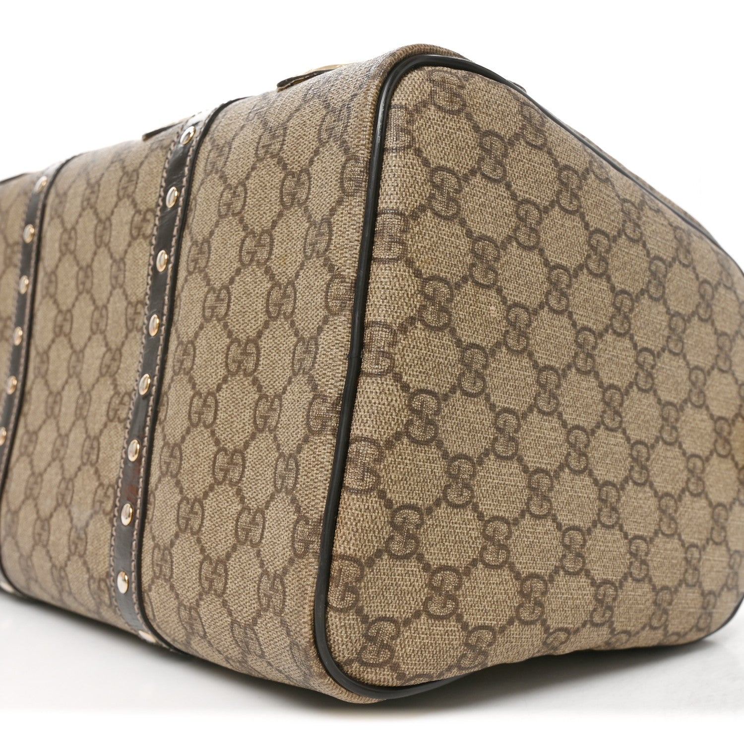Gucci Monogram Guccissima Hearts Studded Medium Joy Boston Dark Brown 10 of 10
