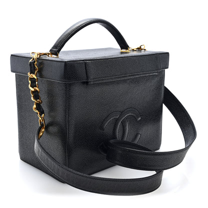Chanel Caviar Vanity Train Case Black 3 of 11