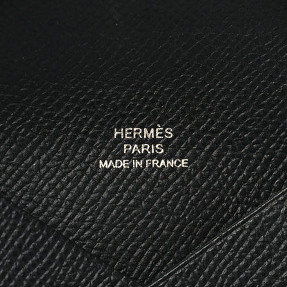 Hermes Epsom Calvi Card Case Black 6 of 9