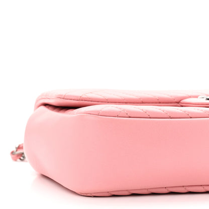 Chanel Lambskin Quilted Medium CC Crossing Flap Pink 9 of 11
