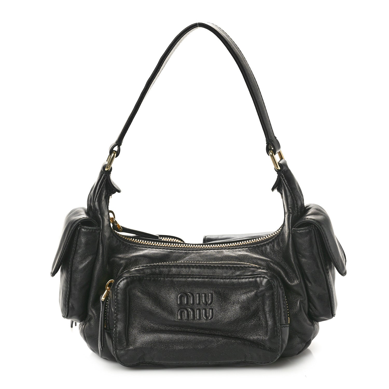 Miu Miu Nappa Multi Pocket Hobo Black 1 of 9