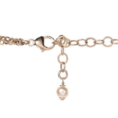 Chanel Pearl Crystal CC Long Necklace Gold 4 of 5