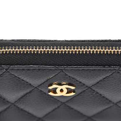 Chanel Caviar Quilted Zip Coin Purse Black 8 of 11