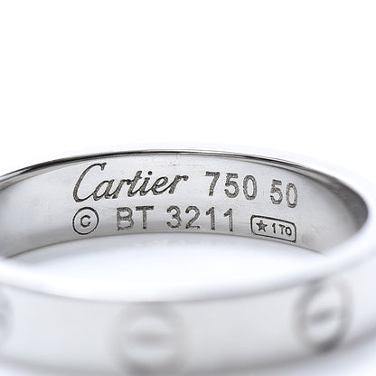 Cartier 18K White Gold 3.5mm LOVE Wedding Band Ring 50 5.25 4 of 4