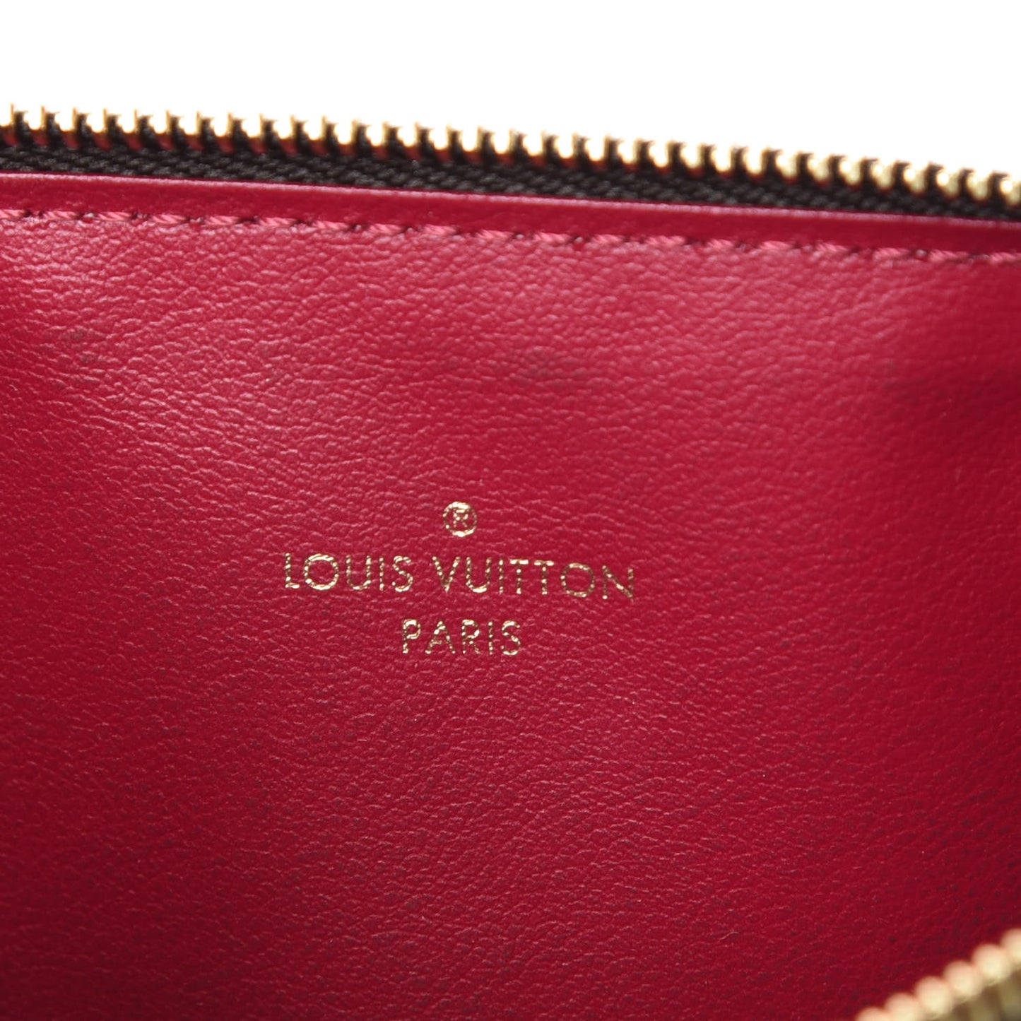 Monogram Felicie Chain Wallet Zippered Insert Fuchsia