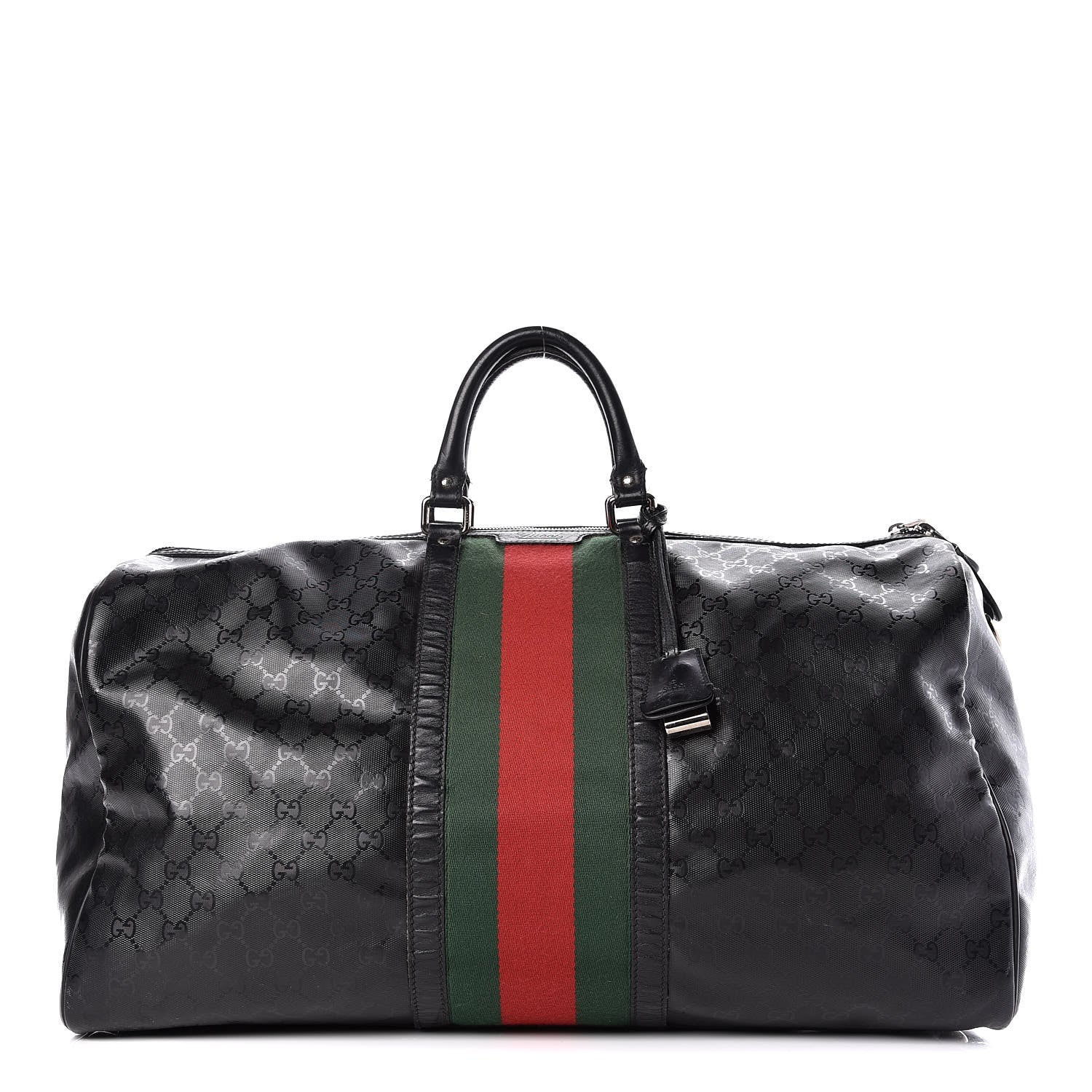 Gucci Imprime Monogram Web Carry On Duffle Bag Black 1 of 19