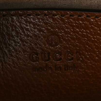 Gucci Textured Dollar Calfskin Web Small Diana Tote Bag Cuir Black 5 of 7