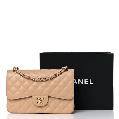 Chanel Caviar Quilted Jumbo Double Flap Beige Clair 10 of 10