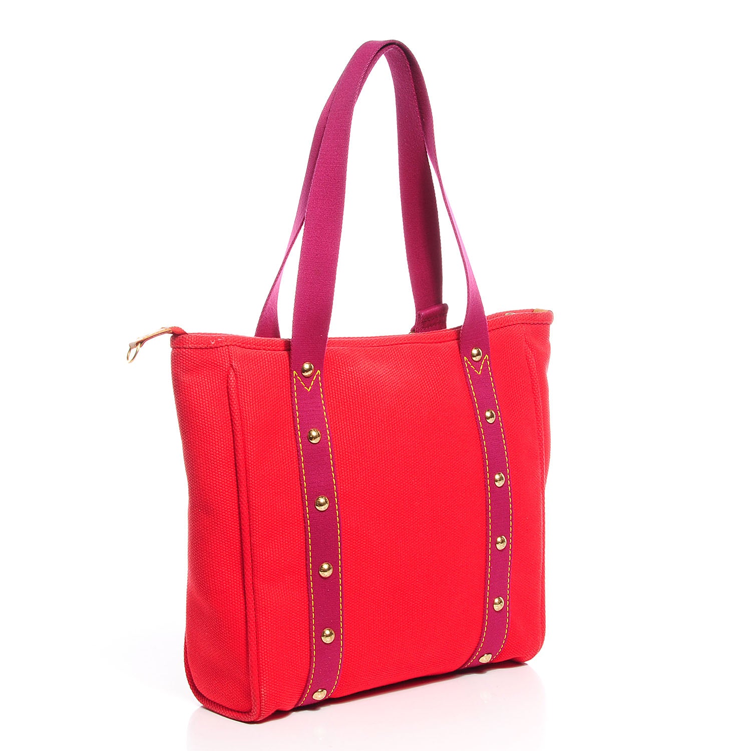 Louis Vuitton Toile Antigua Cabas MM Red Pink 3 of 7