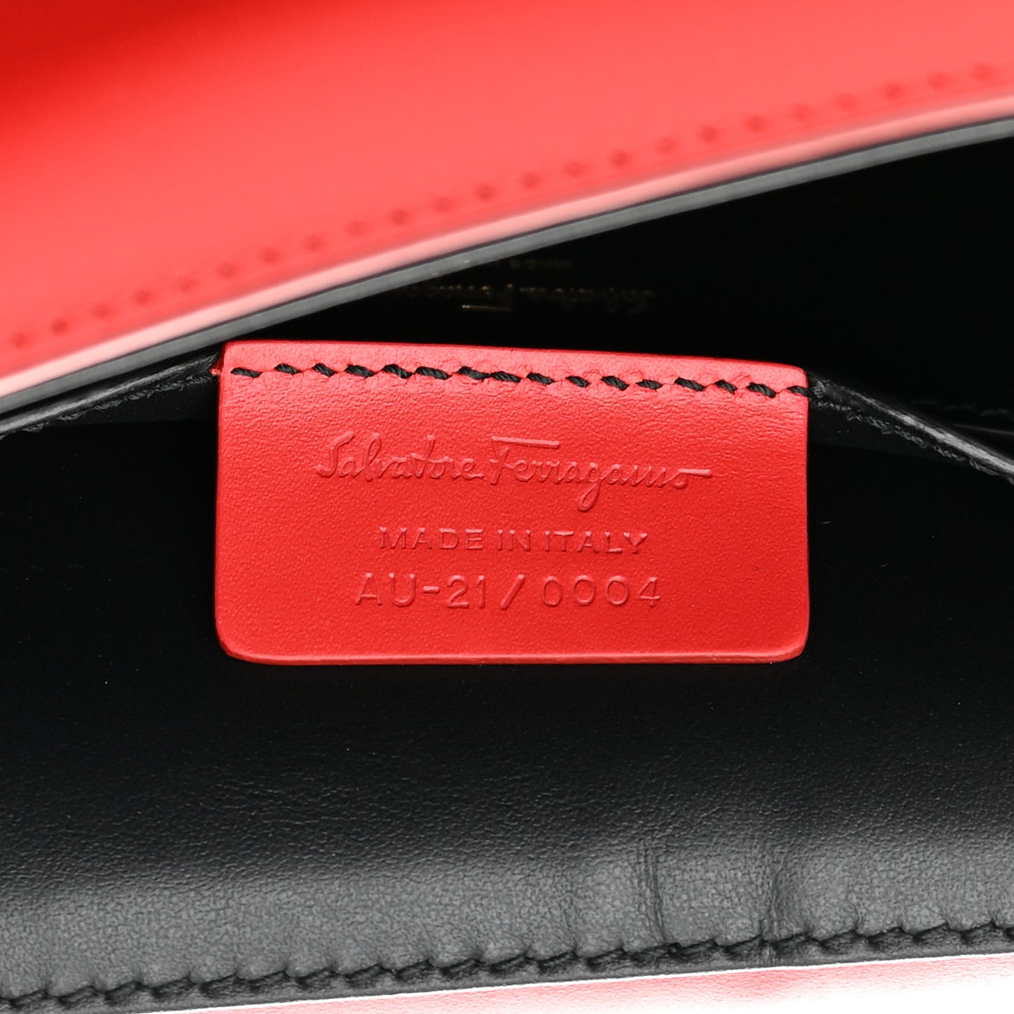 Calfskin Large Vela Flap Bag Flame Red
