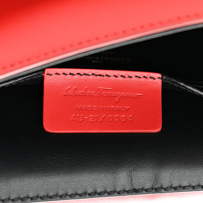 Salvatore Ferragamo Calfskin Large Vela Flap Bag Flame Red 7 of 12