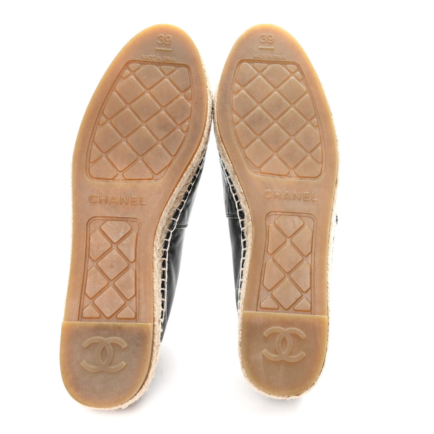 Lambskin CC Espadrilles 39 Black