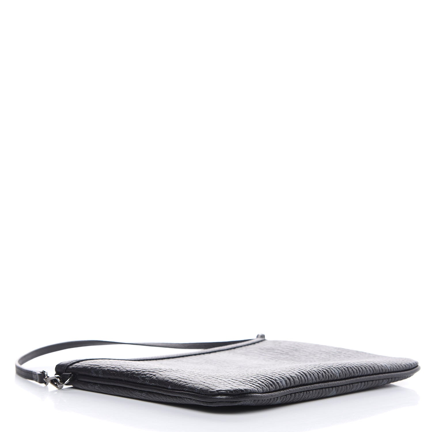 MCM Visetos Liz Shopper Tote Pouch Black 4 of 8