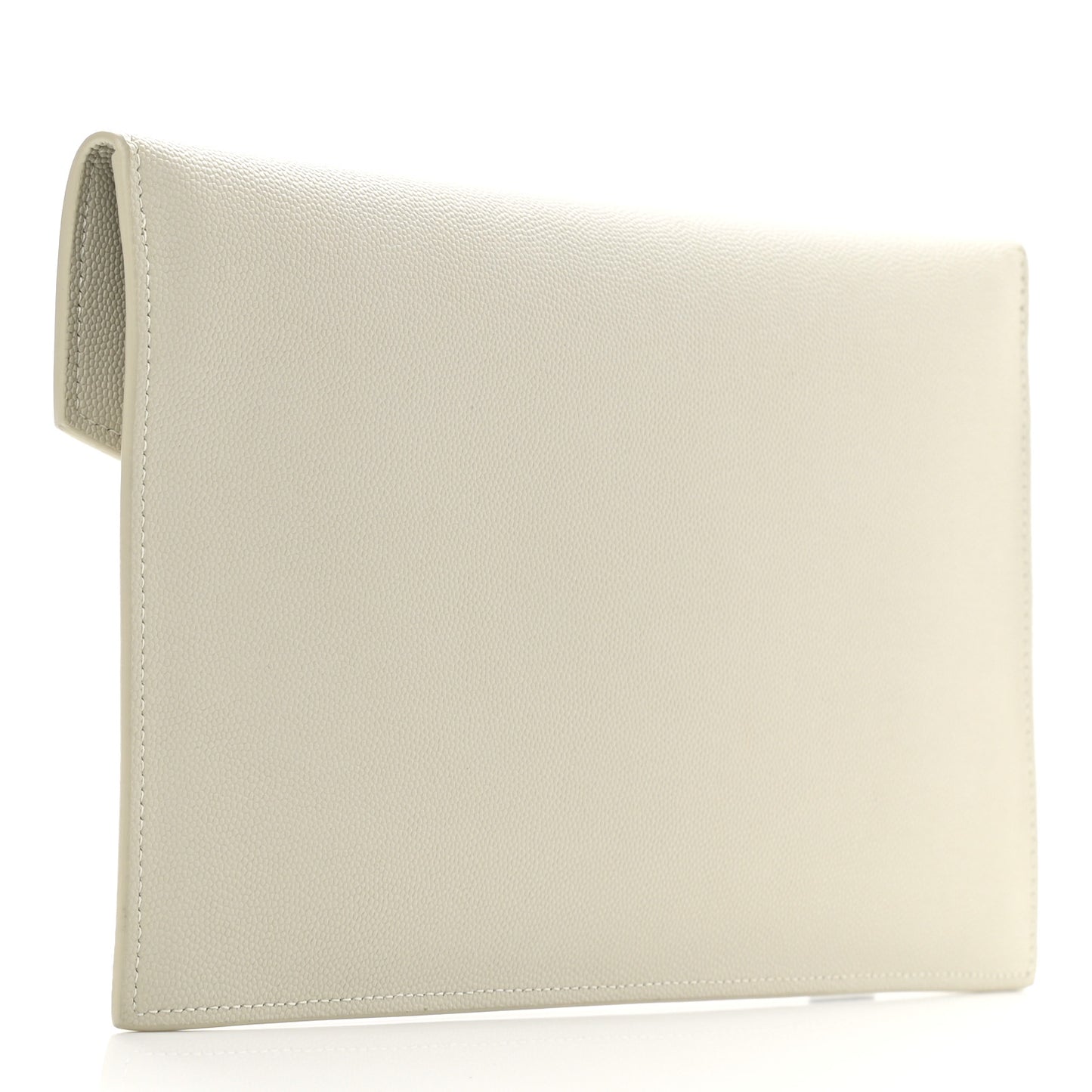 Smooth Shiny Calfskin Medium Uptown Pouch Crema Soft