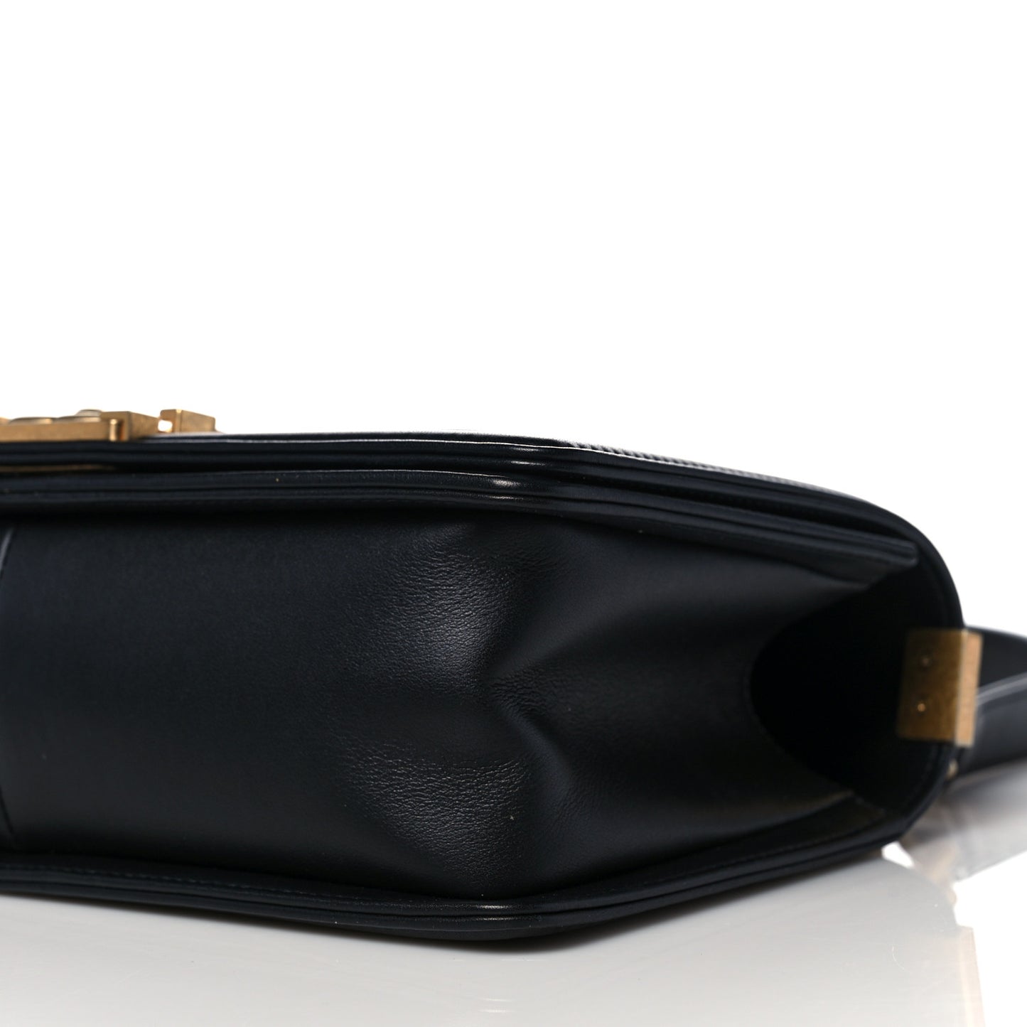 Calfskin Quilted Medium Boy Flap Black