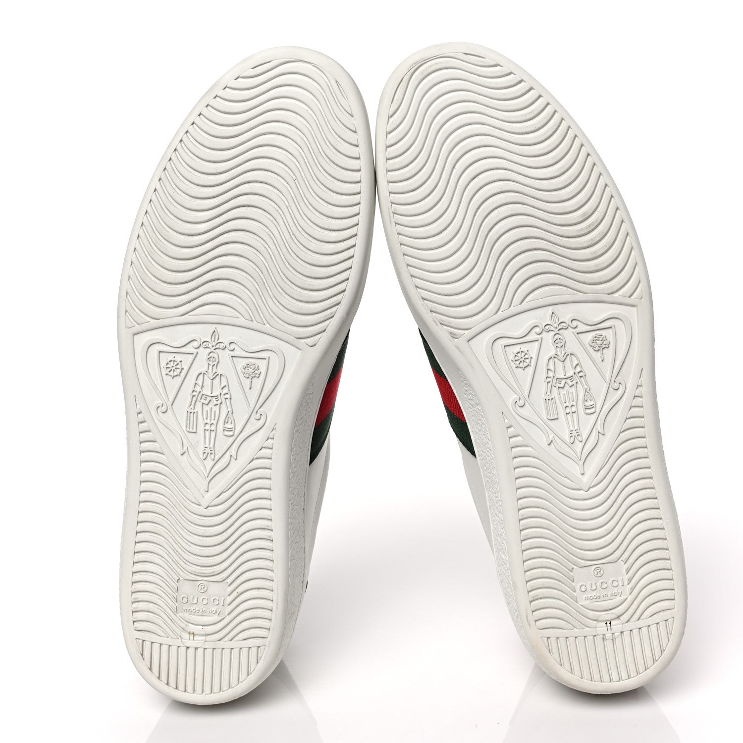 Gucci Calfskin Web Mens Gucci Band Ace Sneakers 11 White 6 of 9