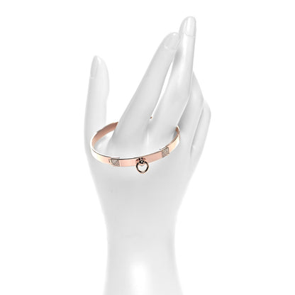 Hermes 18K Rose Gold Diamond PM Collier De Chien Bracelet ST 3 of 10