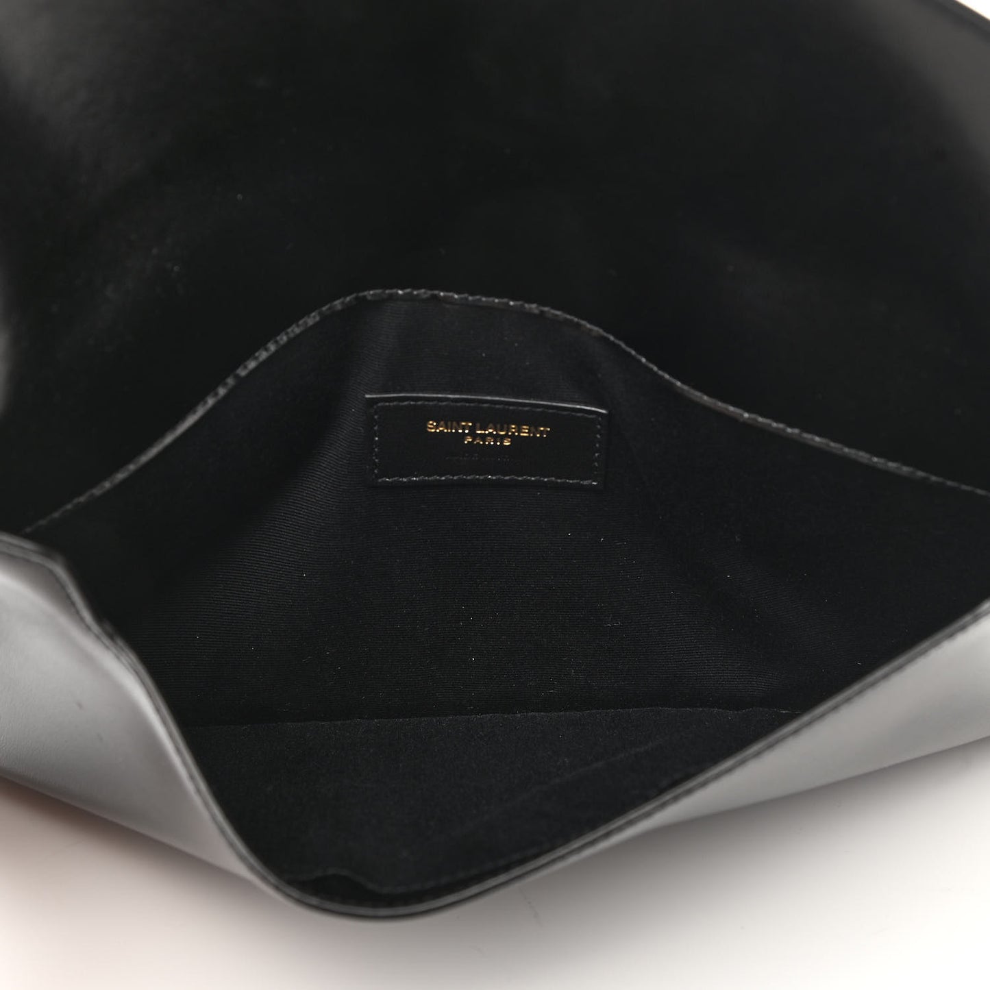 Smooth Shiny Calfskin Monogram Uptown Pouch Black