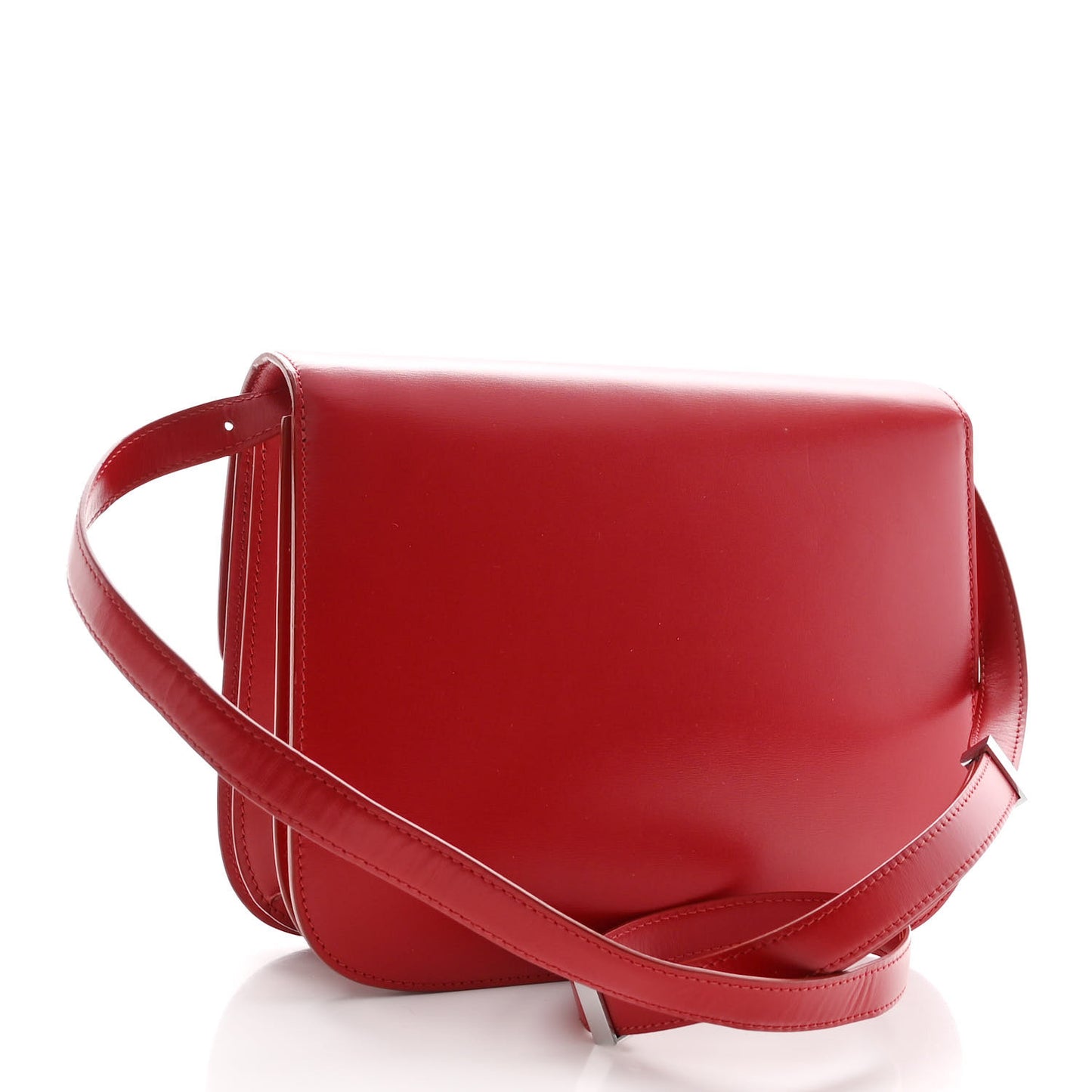 Box Calfskin Medium Classic Box Flap Bag Red
