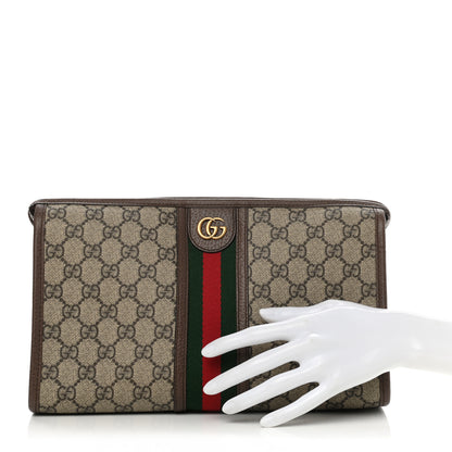 Gucci GG Supreme Monogram Web Ophidia GG Toiletry Case Beige New Acero 2 of 10