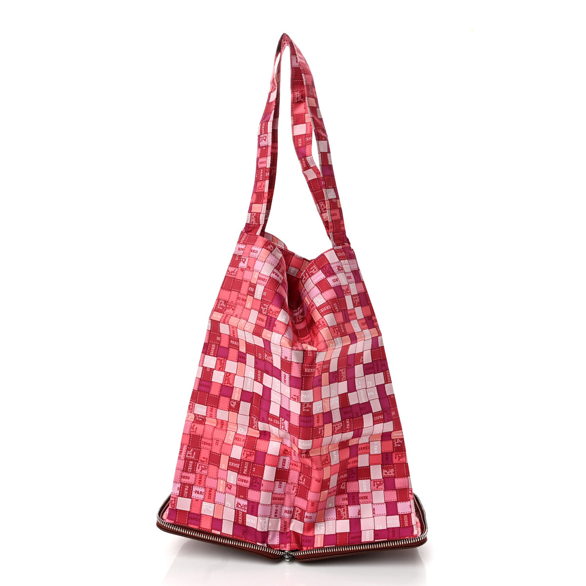 Buffle Silky Bolduc Au Carre Pop Shopper Tote Rouge H