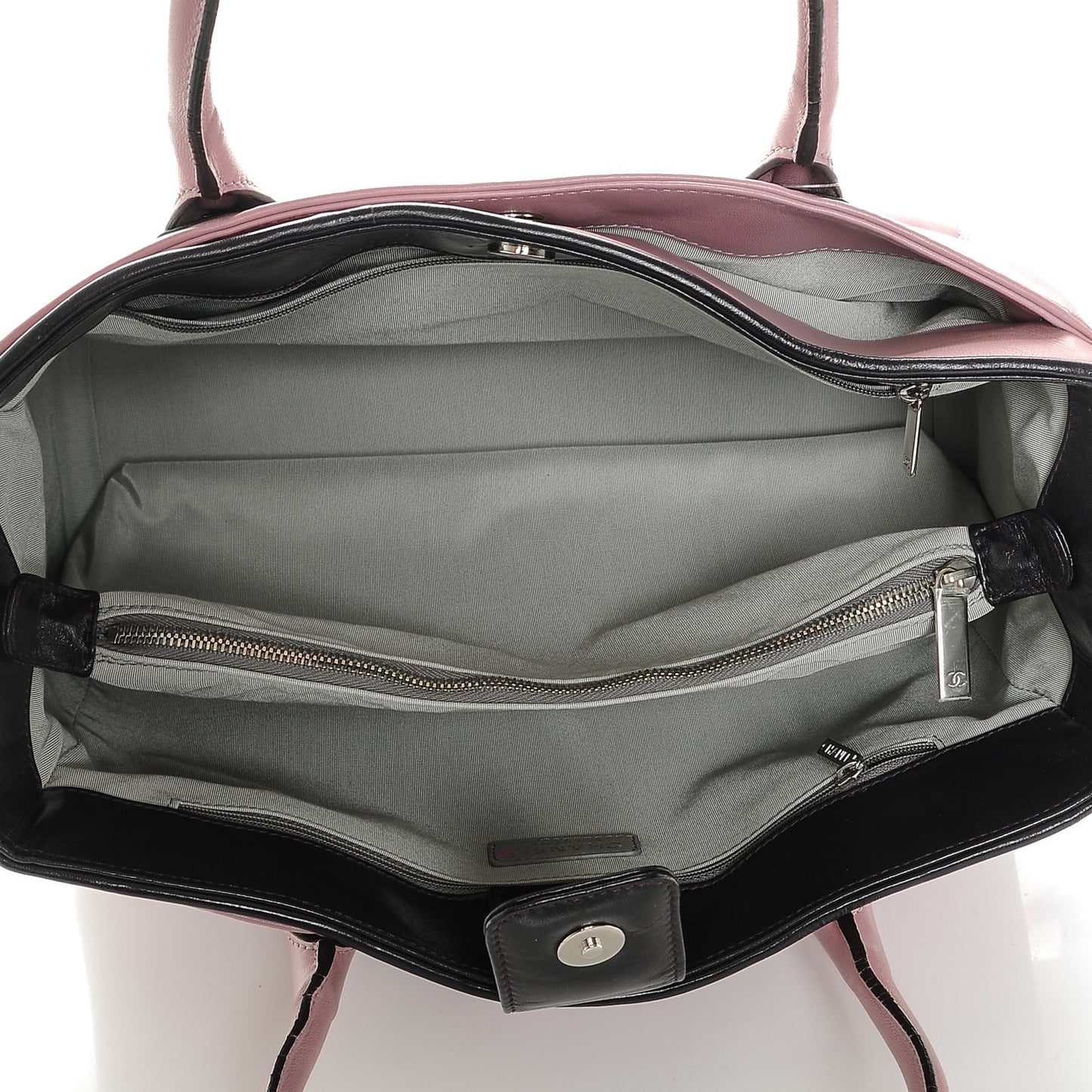 Lambskin Executive Cerf Shopper Tote Light Purple