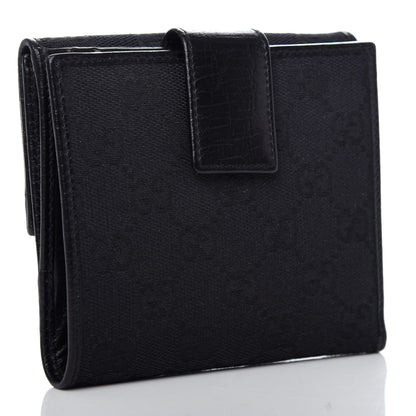 Gucci Monogram Bamboo Bar French Wallet Black 3 of 8