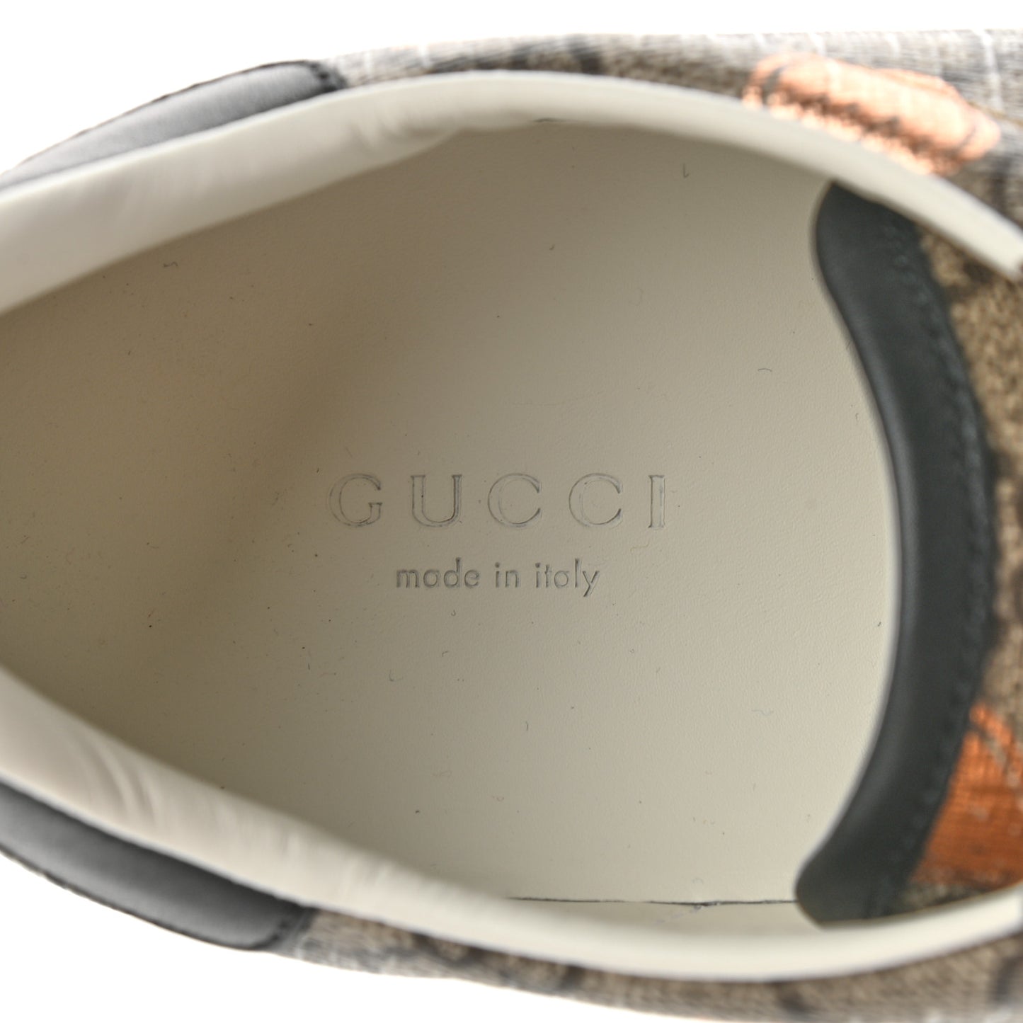 GG Supreme Monogram Berry Web Womens Ace Sneakers 40 Beige Light Copper Black