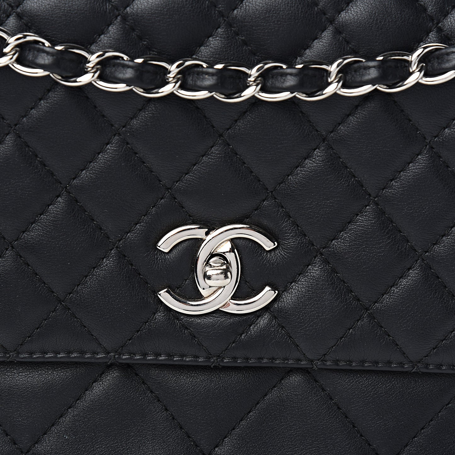 Calfskin Quilted In The Business Flap Bag Black