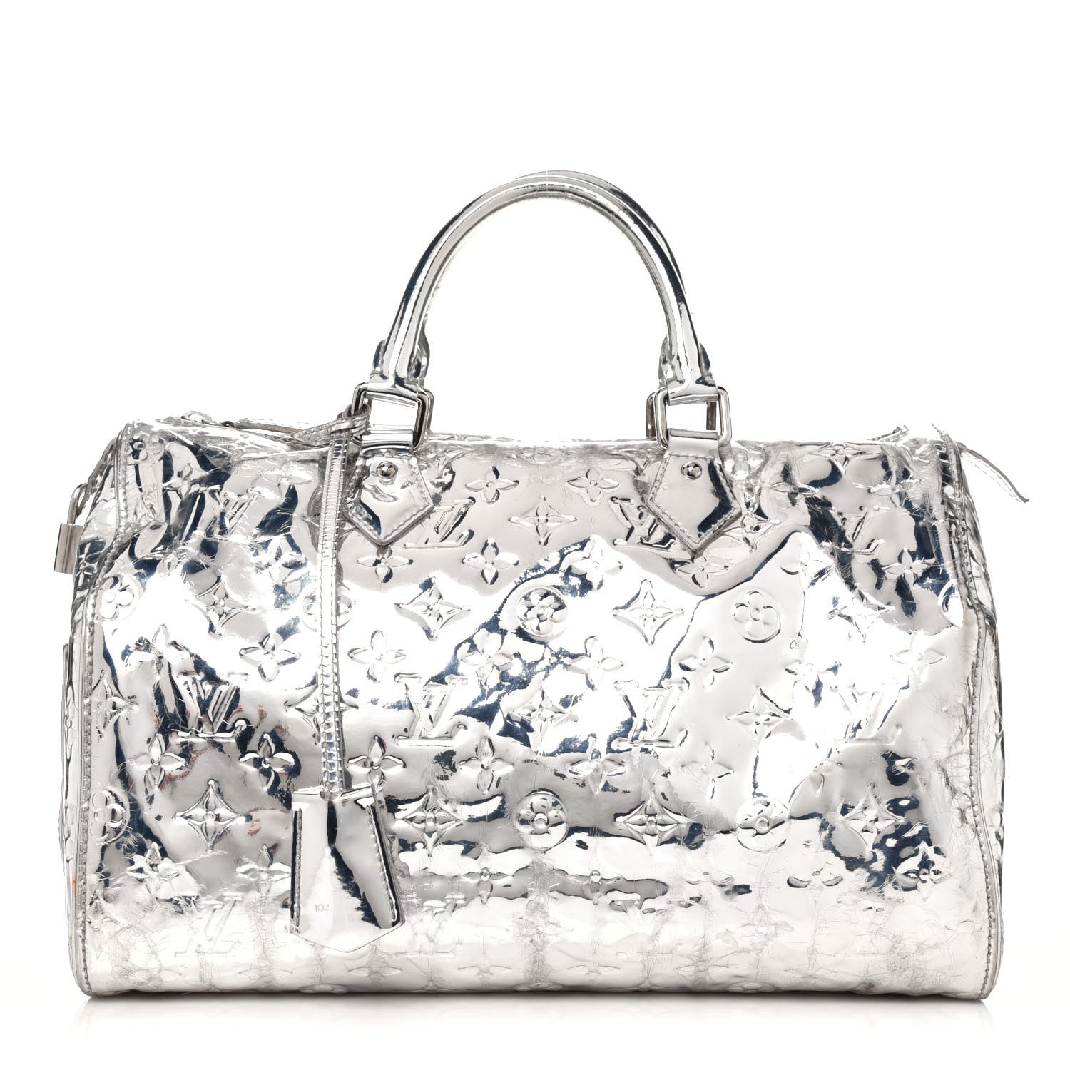 Louis Vuitton Monogram Miroir Speedy 30 Silver 1 of 18