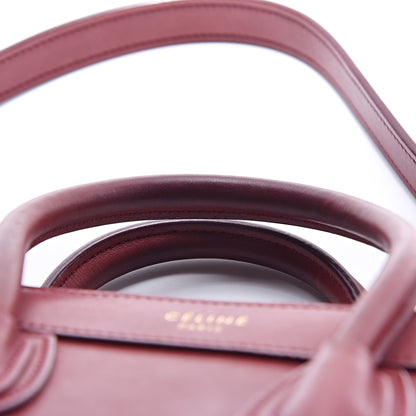 Celine Smooth Calfskin Nano Luggage Red 10 of 14