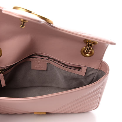 Gucci Calfskin Matelasse Small GG Marmont Shoulder Bag Perfect Pink 5 of 9