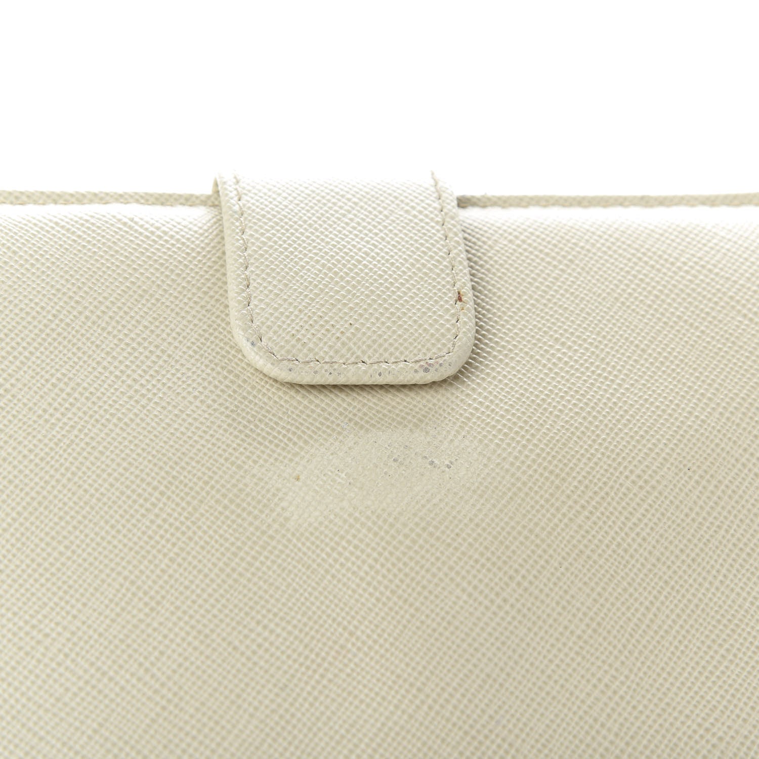 Prada Saffiano Metal Continental Wallet Talco 7 of 9