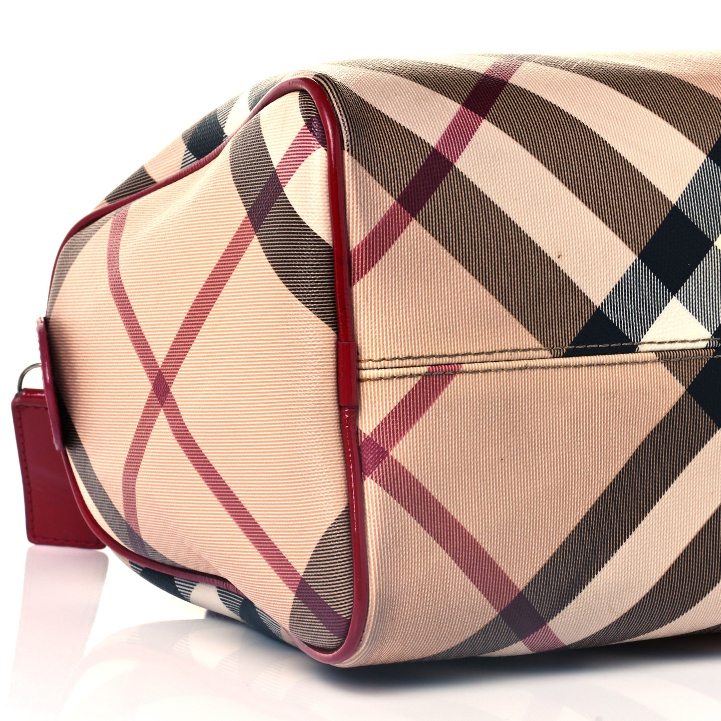 Patent Nova Check Chester Bowling Bag Raspberry Sorbet