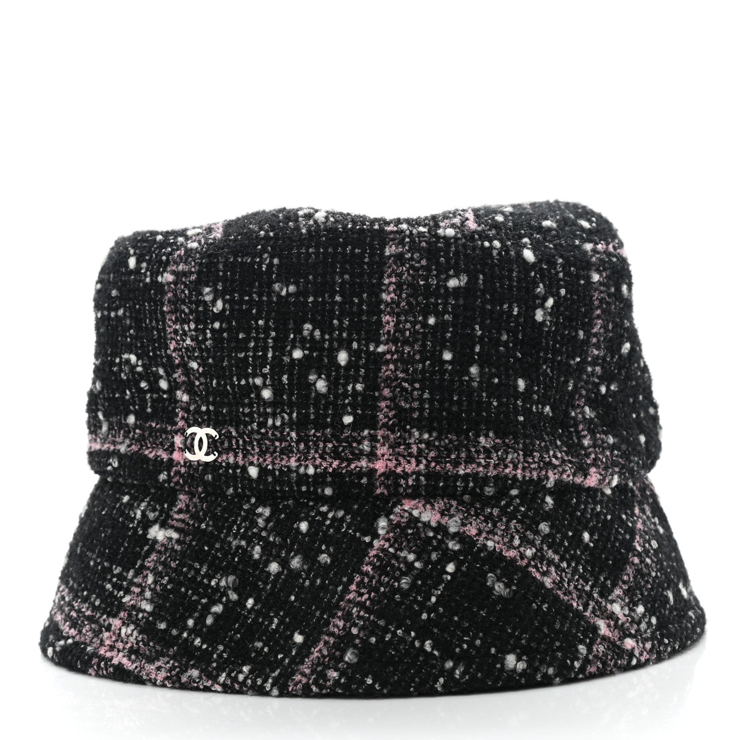 Chanel Tweed Bucket Hat M Black Pink 4 of 8