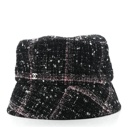 Chanel Tweed Bucket Hat M Black Pink 4 of 8