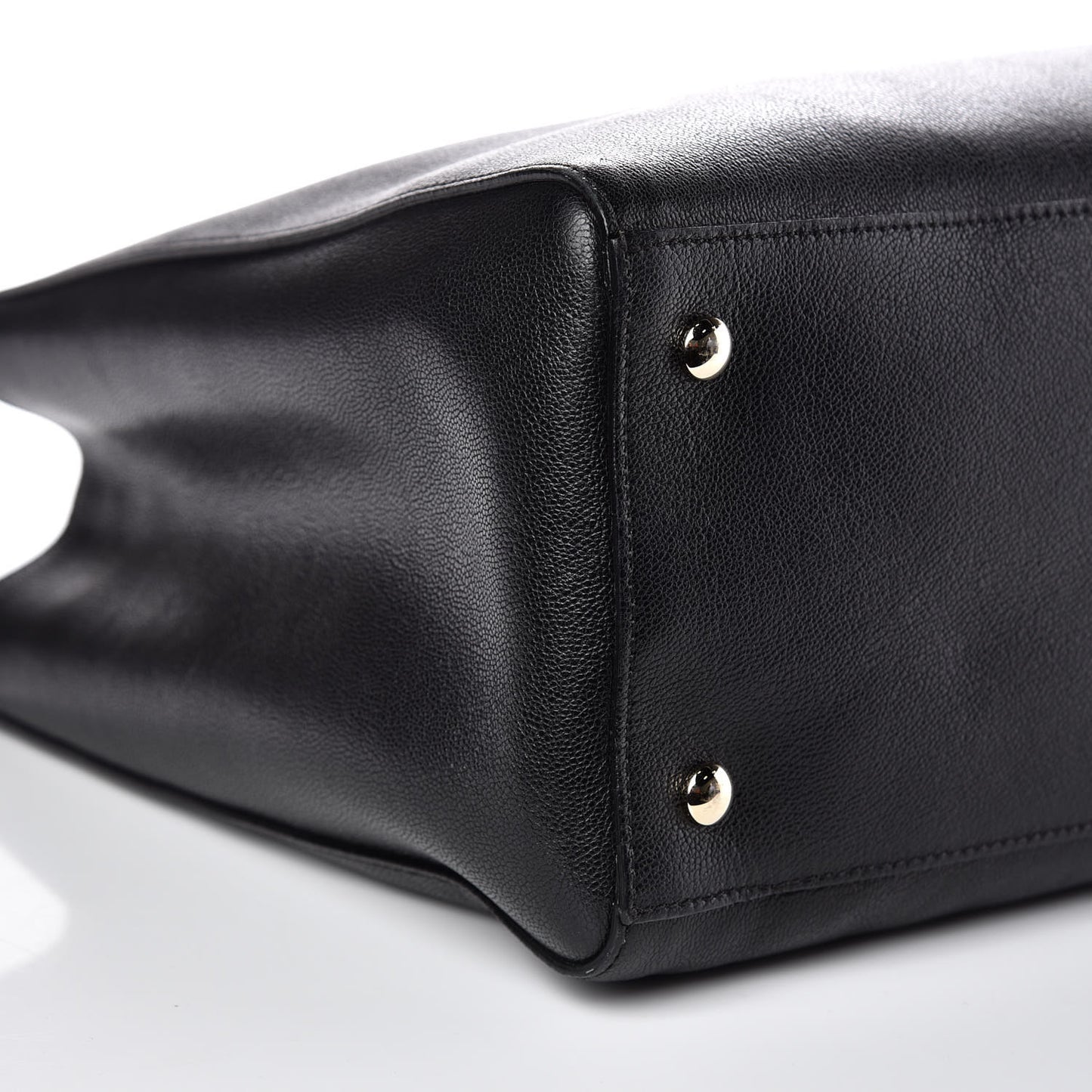 Vitello Medusa Short Handle Tote Black