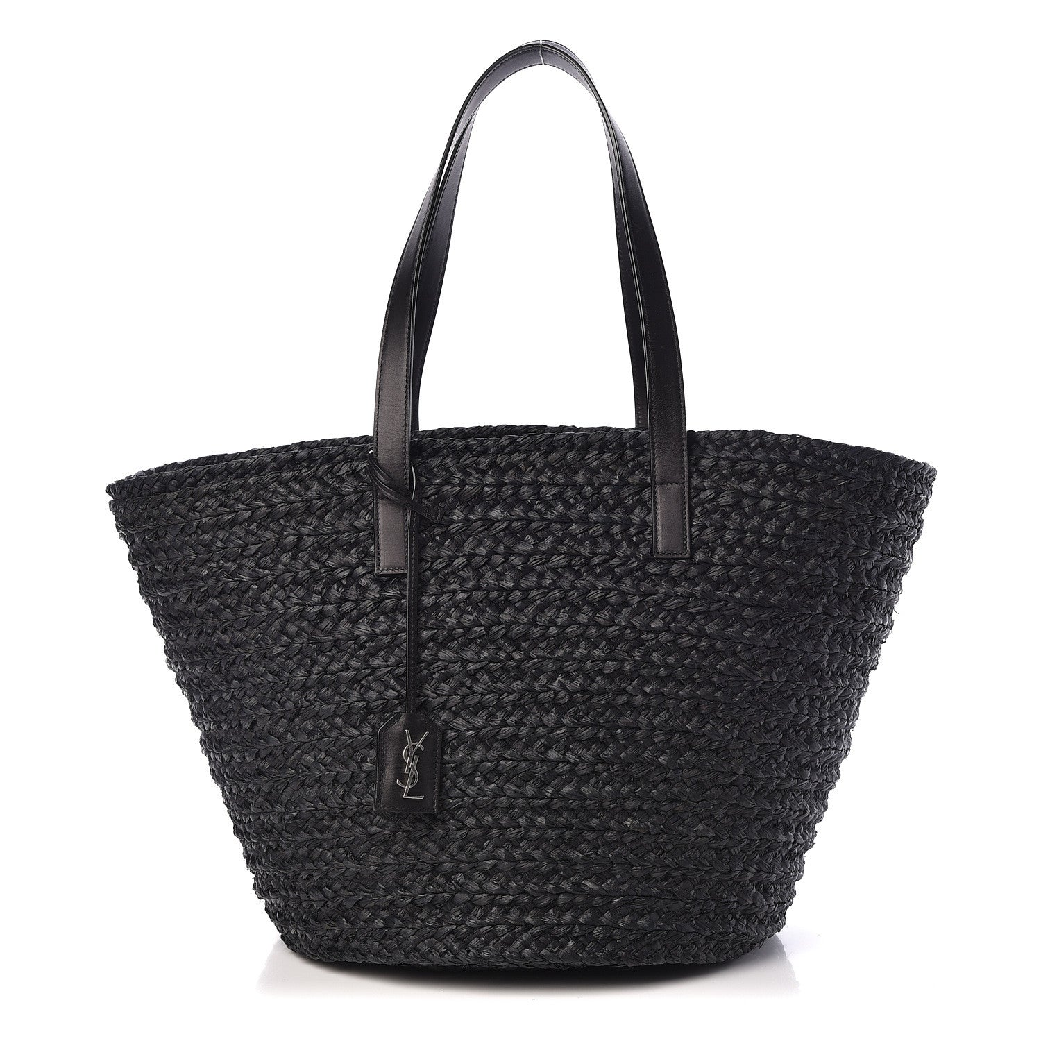 Saint Laurent Raffia Medium Panier Bag Black 1 of 9