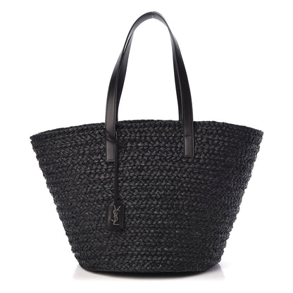 Saint Laurent Raffia Medium Panier Bag Black 1 of 9