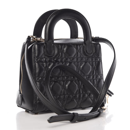 Christian Dior Lambskin Cannage Lily Tote Black 3 of 7